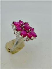Ruby Lady's Silver & Stone Ring 925 Silver 4.99g